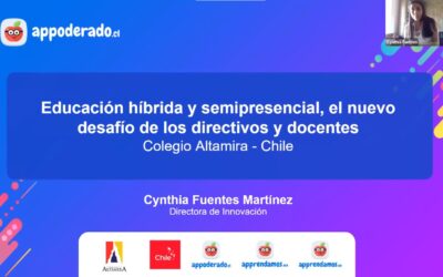 Cynthia Fuentes presenta en webinar app sobre educación híbrida